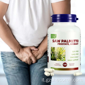 Saw Palmetto 100 capsule vegetali Supporto per la cura della prostata